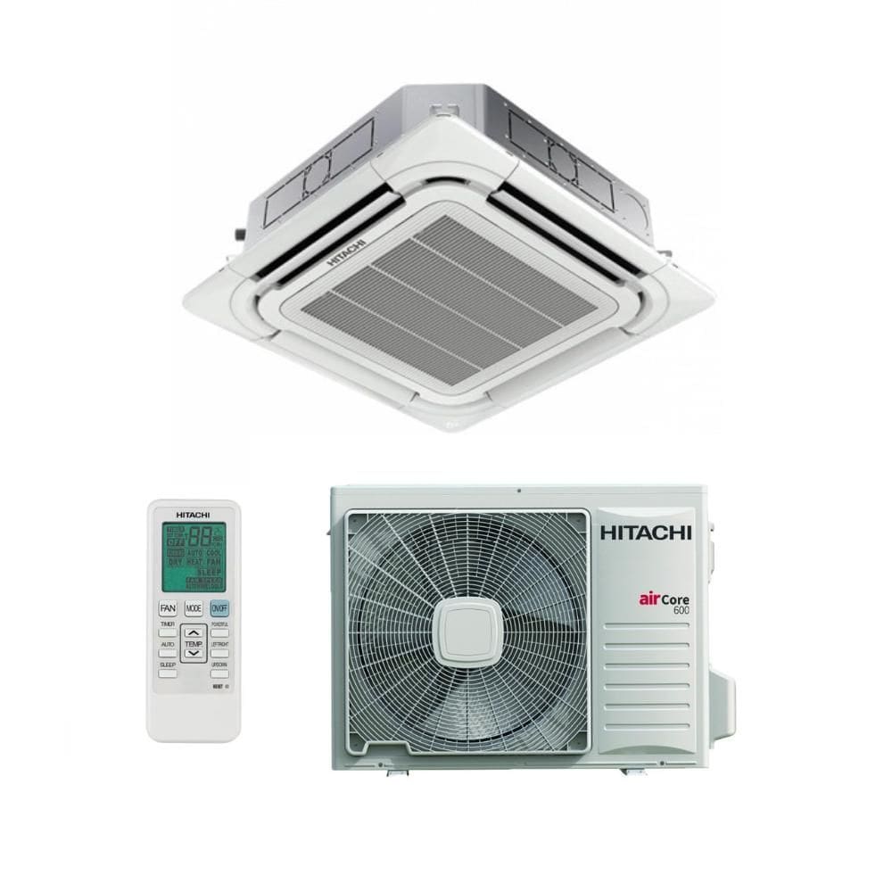 Ar Condicionado 24000 BTUs Split Cassete Inverter Hitachi Quente e Frio Air Core 600 220V Monofásico