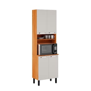 Paneleiro em Madeira Cinamomo Off White 4 Portas Vegas -  Itatiaia