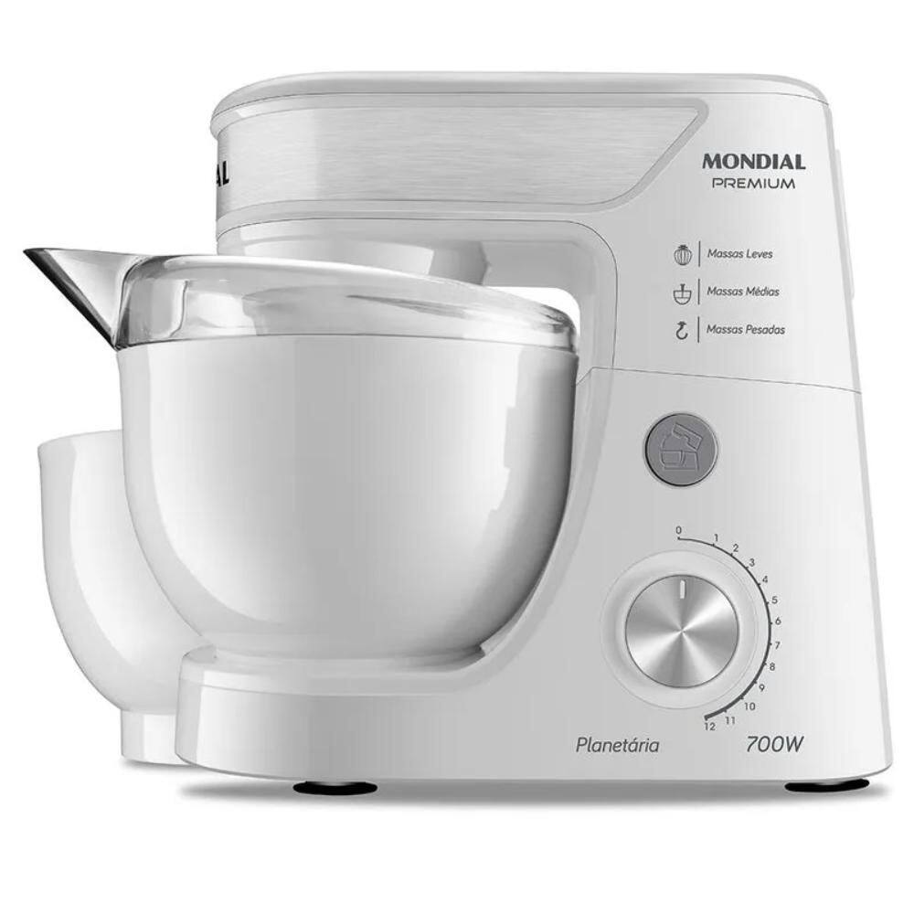 Batedeira Planetária Mondial Premium 12 Velocidades 700W Branco 220V - BP-01P-W