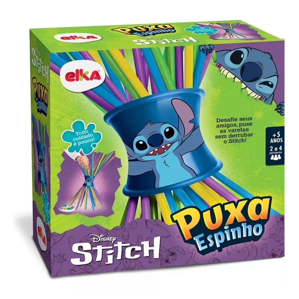 Jogo Puxa Espinho Stitch Disney Brinquedo Infantil - Elka