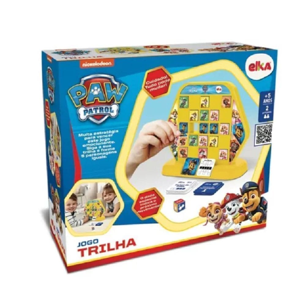 Jogo Trilha Patrulha Canina Tabuleiro e Cartas - Elka