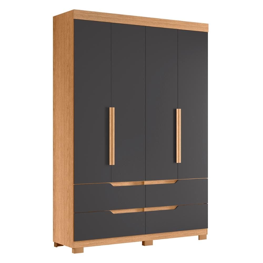 Guarda Roupa Doble Quarto Com 4 Portas e 4 Gavetas