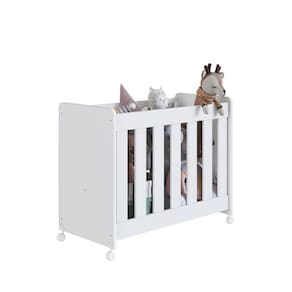 Mini Berço 4 em 1 com Colchão Multifuncional Linha Evolutivo Branco - Completa Móveis