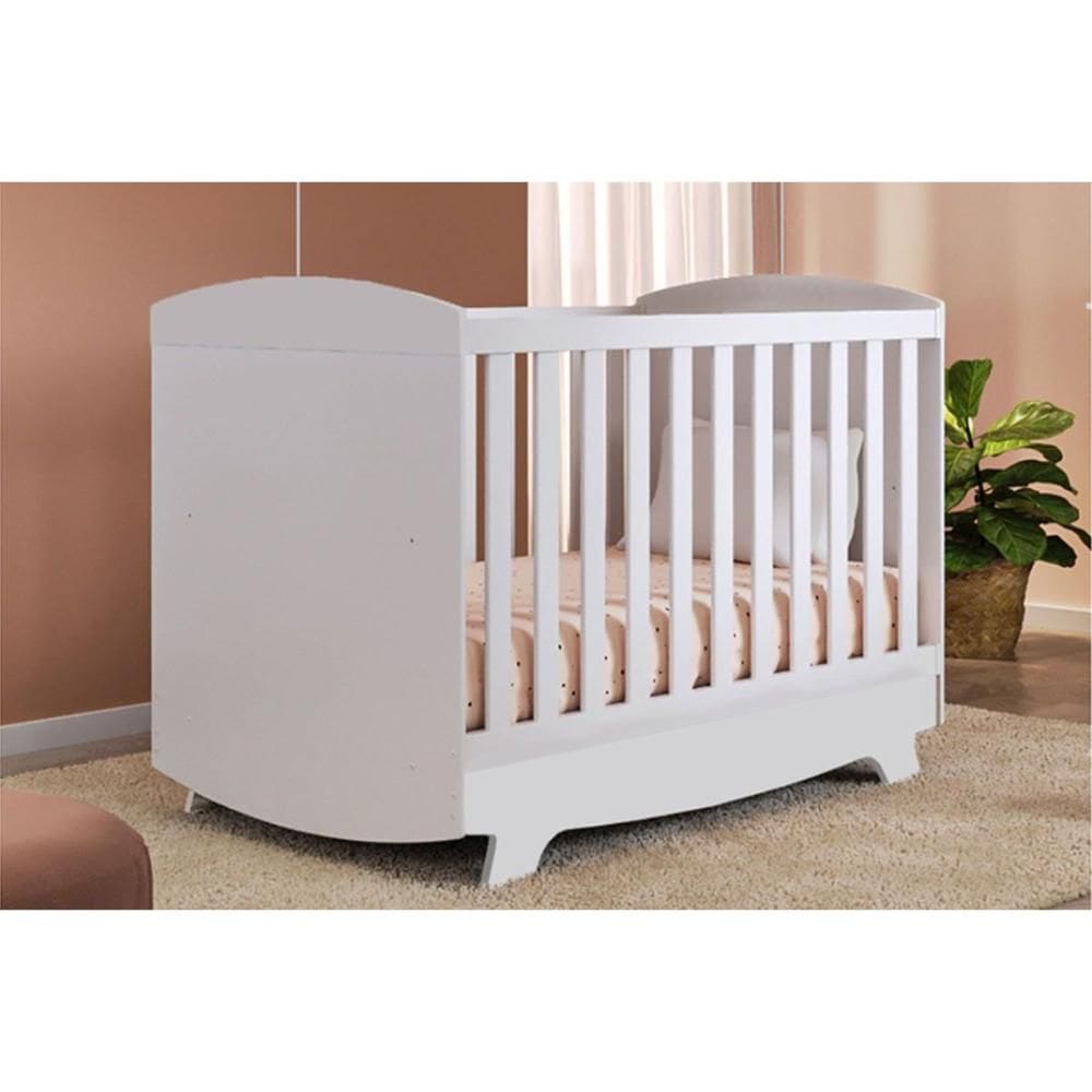 Berço Infantil Cris 3 em 1 Branco - Peroba