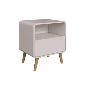 Mesa de Cabeceira 1 Gaveta Bege Dunas – Completa Móveis