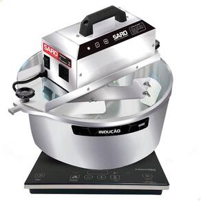 Misturador Elétrico Saro 10 Litros Em Aço Inox Com Fogão De Indução 220V PAF22
