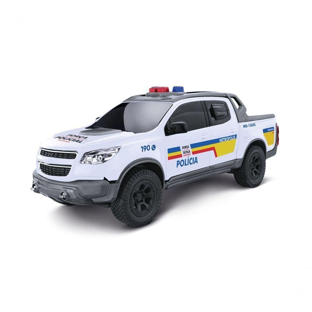 Carrinho Caminhonete Viaturas Pick-up S10 Policia Grande Policia Mg Branca