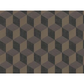 Papel De Parede Inspire Geométrico 3d Preto E Marrom 220359