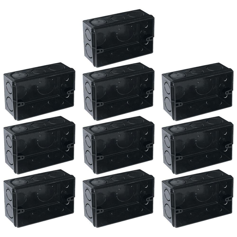 Kit C- 10 Caixa De Luz 4x2 Embutir Preta