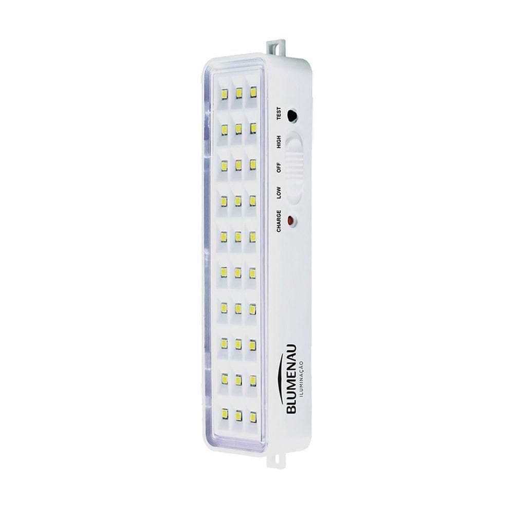 Kit 2 Luminárias De Emergência Blumenau 30 Leds Recarregável Bivolt
