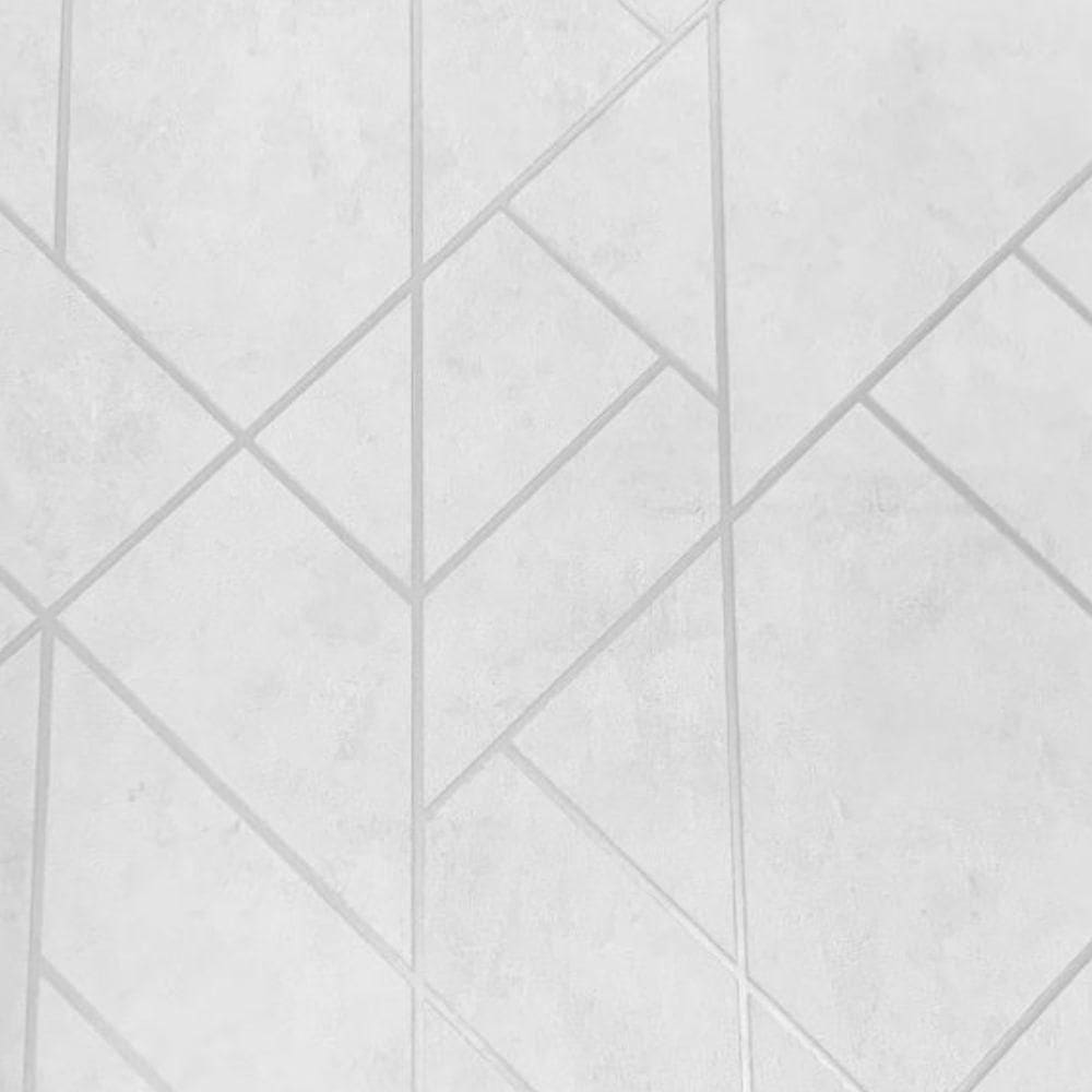 Papel De Parede Santorini Geométrico Branco Sn83