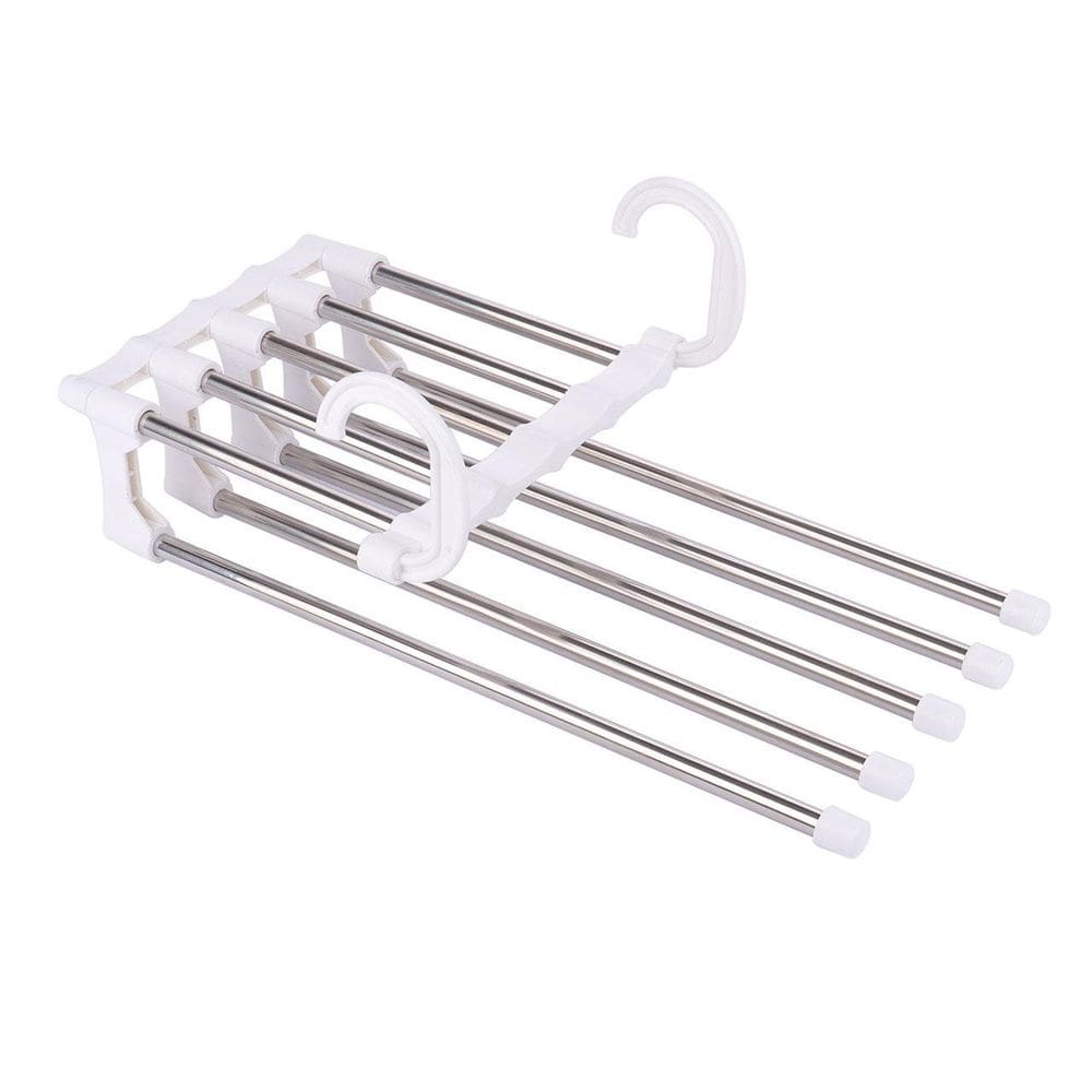 Cabide de Inox 5 Divisórias Multifuncional - Tudo em Caixa