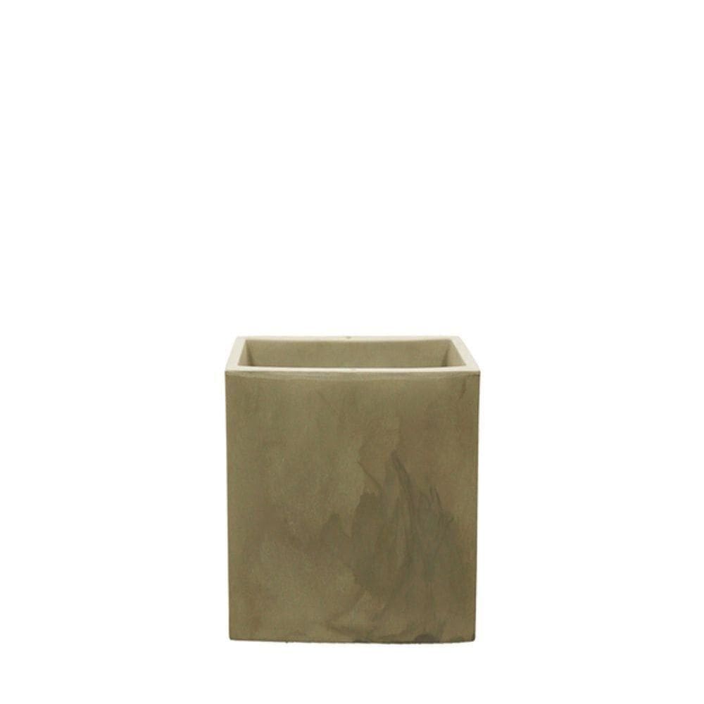 Vaso Cubo Fosco 40x40cm Antique Camurça