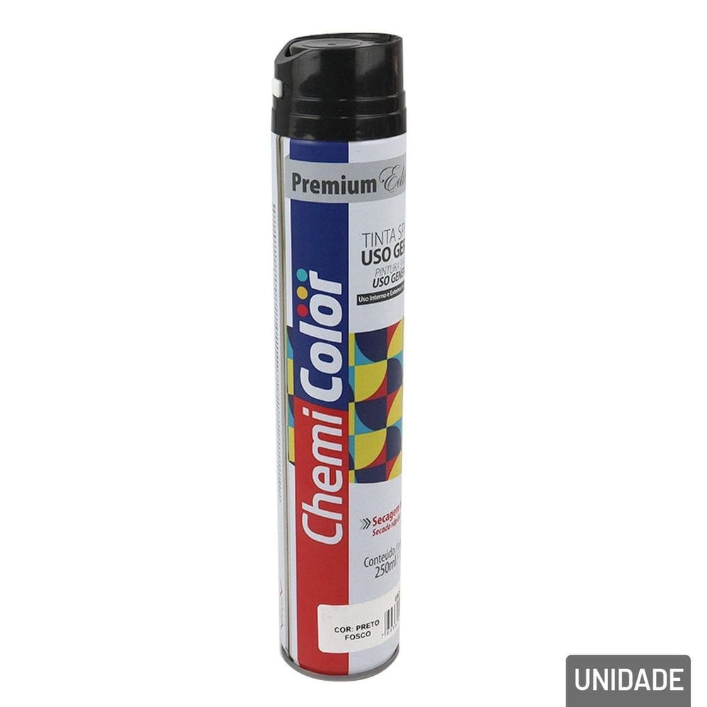 Tinta Spray USO Geral 250ml Preto Fosco - Tudo em Caixa