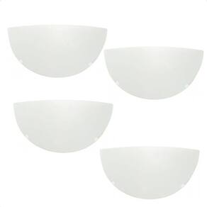 Kit 4 Arandelas Taschibra Jurerê Vidro Meia Lua E27 Bivolt