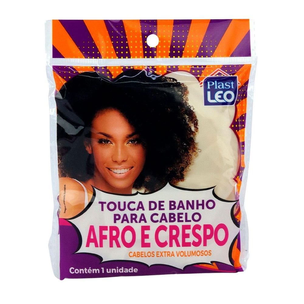 Touca de Banho Vinil 37cm Cabelos Afro e Crespos - Tudo em Caixa