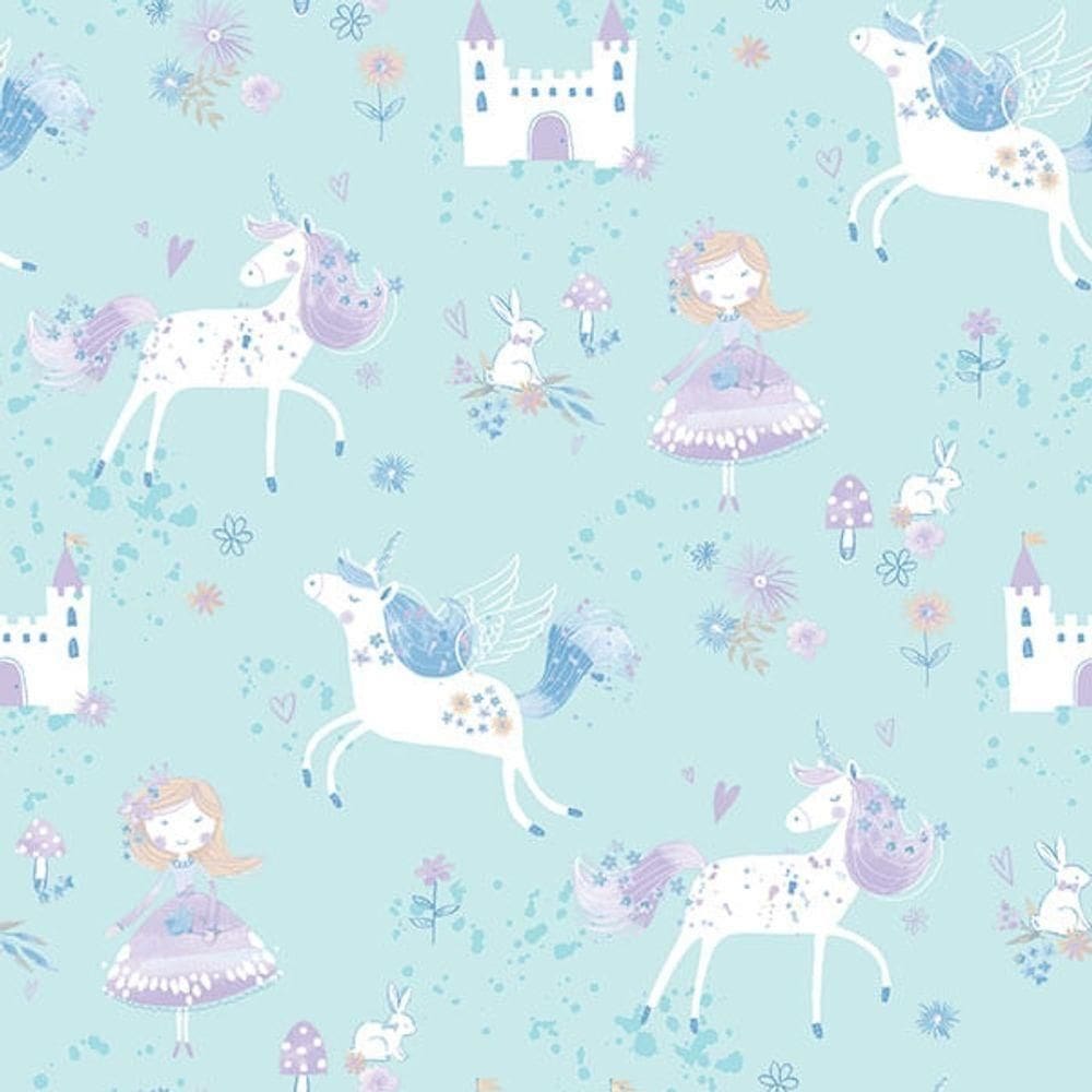 Papel De Parede Just 4 Kids Unicórnios G56524 - Rolo: 10m X 0,52m