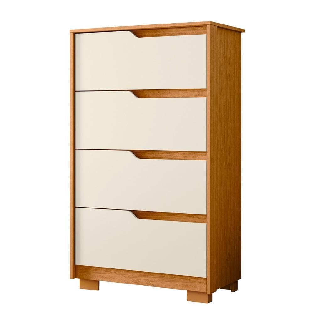 Cômoda Quarto Sole com 4 Gavetas e Pés