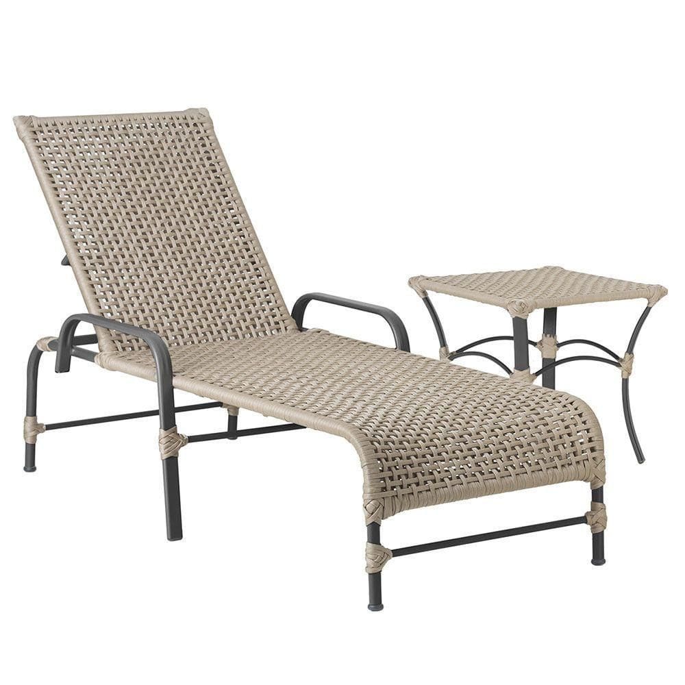 Espreguiçadeira Alumínio Catar Mesa Corda Náutica Piscina Rami