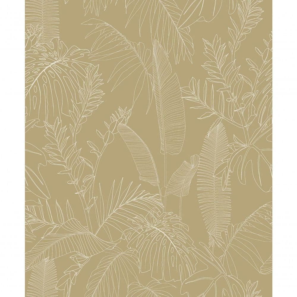 Papel De Parede Icon Folhagem Bege A69302