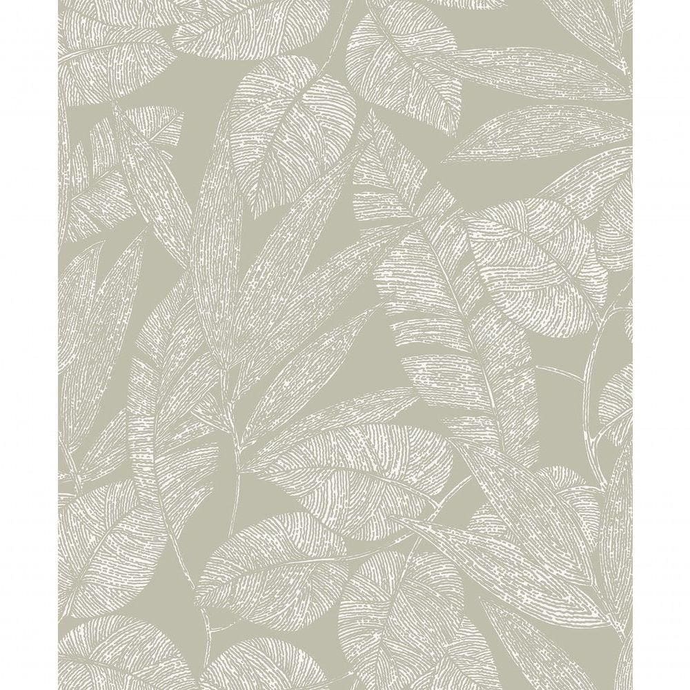 Papel De Parede Icon Folhagem Cinza A69501