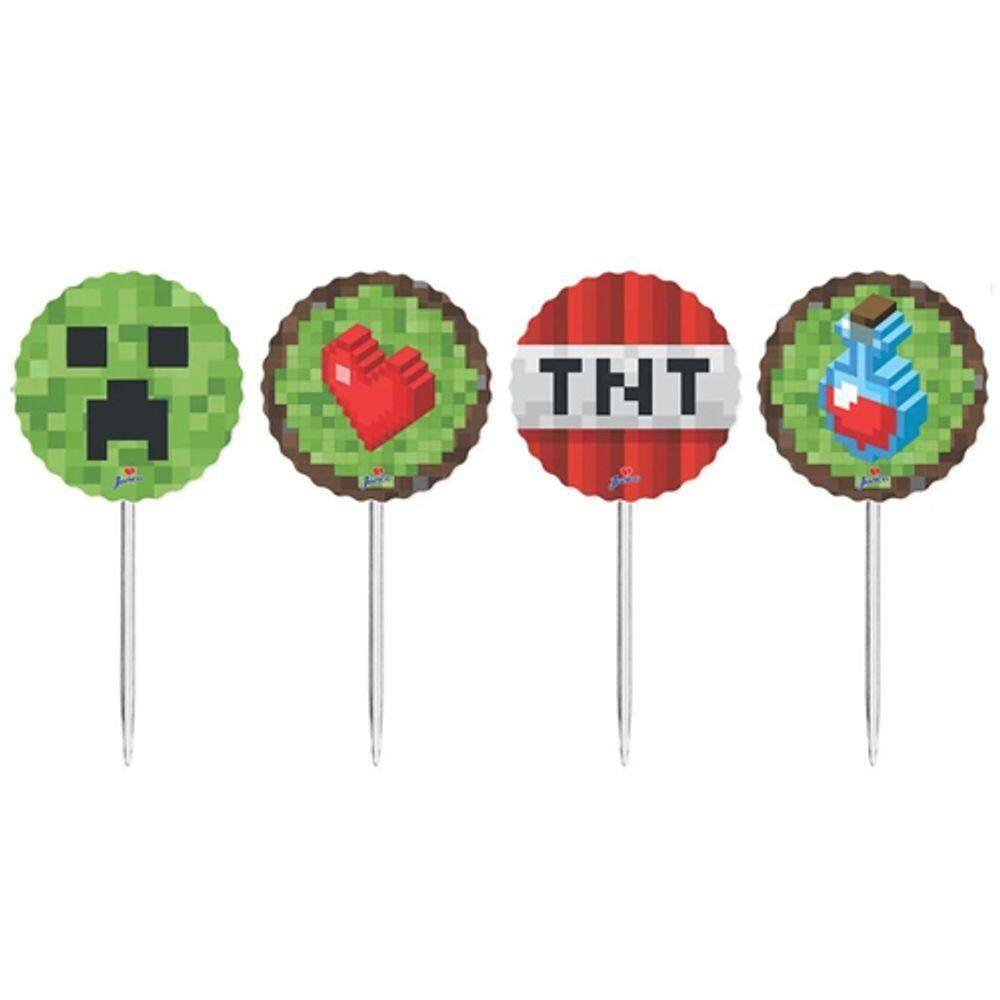 Toppers Para Doces E Salgado Mini Pixels - 8 Un