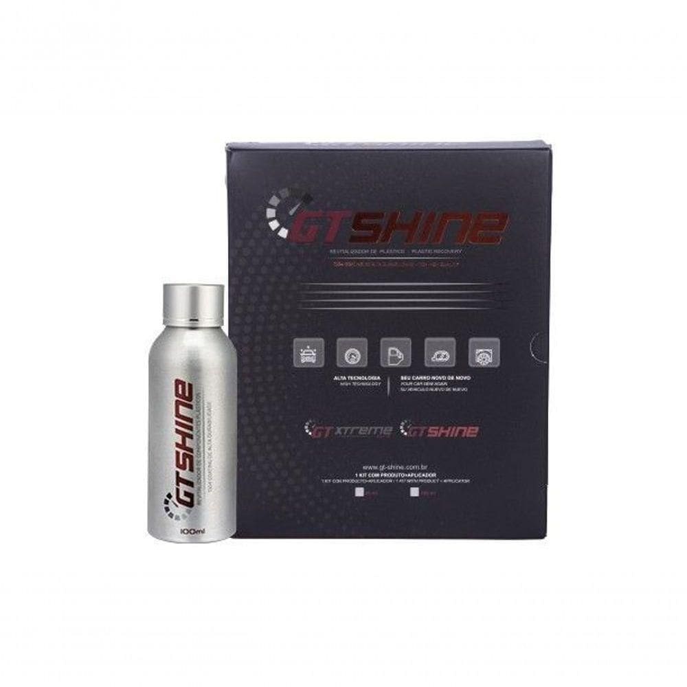 Gt Shine Revitalizador de Plásticos Para Automóveis 100ml Nanoauto