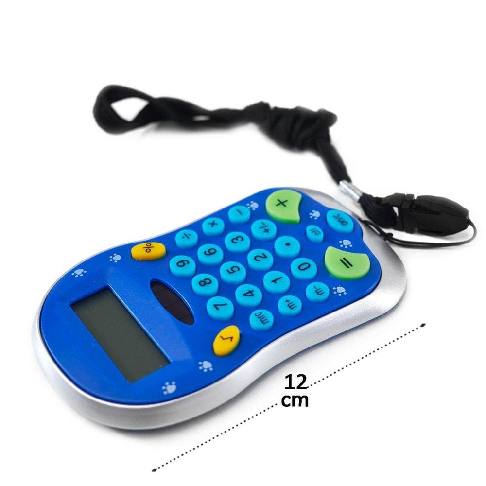 Calculadora de Bolso 8 Dígitos Azul com Cordão