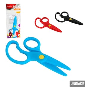 Tesoura de Plástico 12cm Escolar Infantil Color