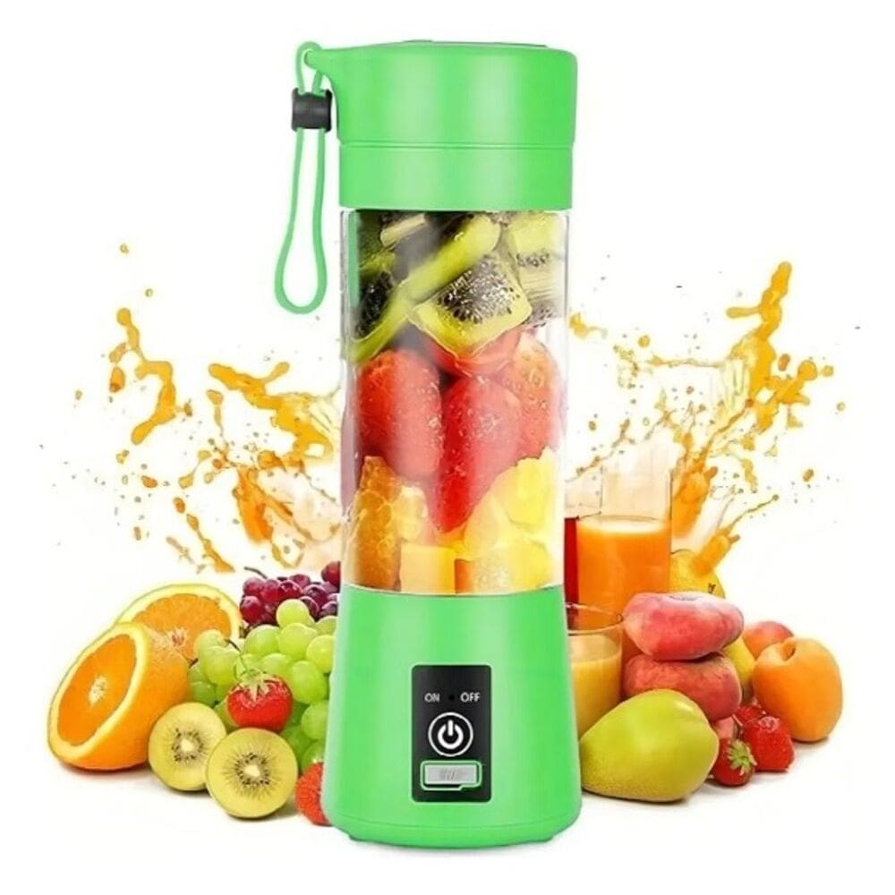 Mini Liquidificador Colors Portátil Recarregável verde