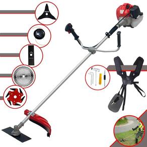 Roçadeira Robusta À Gasolina Anmax CG520P 52cc 2,2HP 5 Em 1 C/ Carretel Nylon + Lâmina 2 Pontas + Lâmina 3 Pontas + Lâmina 6 Pontas + Lâmina 40 Dentes