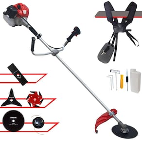 Roçadeira Lateral À Gasolina Anmax CG520P-TB 52cc 2,2HP 10.000rpm Com Lâmina Facão + Lâmina 3 Pontas + Lâmina 6 Pontas + Lâmina 80 Dentes + Carretel