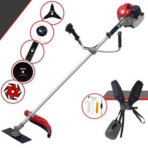 Roçadeira Completa À Gasolina Anmax CG520P 52cc 2T 2,2HP 5 Em 1 Com Carretel + Lâmina 2 Pontas + Lâmina 3 Pontas + Lâmina 6 Pontas + Lâmina 80 Dentes