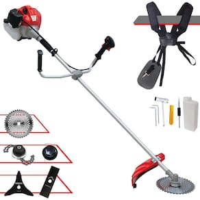Roçadeira Multifuncional Anmax CG520P À Gasolina 52cc 2,2HP 5 Em 1 Com Carretel + Lâmina 2 Pontas + Lâmina 3 Pontas + Lâmina 40 Dentes Vídea + Trimmer