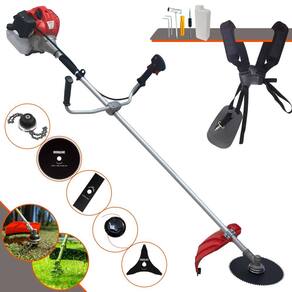 Roçadeira Lateral Anmax CG520P À Gasolina 52cc 2,2HP 10.000rpm Multifunções Com Carretel + Lâmina Facão + Lâmina 3 Pontas + Lâmina 80 Dentes + Trimmer