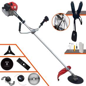 Aparador de Grama Anmax CG520-P À Gasolina 2T 52cc 2,2HP 10.000rpm Com Carretel + Faca 2 Pontas + 3 Pontas + 40 Dentes de Vídea + 80 Dentes + Trimmer