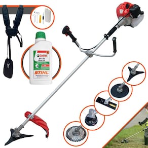 Roçadeira Profissional Anmax CG520-P À Gasolina 2T 52cc Com Carretel + Faca 2 Pontas + Faca 3 Pontas + Faca 40 Dentes + Faca 80 Dentes + ÓLEO STIHL