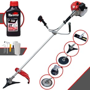 Roçadeira Cortador de Grama Anmax CG520P-TB À Gasolina 2 Tempos 52cc 2,2HP 10.000rpm Multifuncional Completa Com 5 Opções de Cortes + ÓLEO TOYAMA