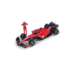 Carro fundido sob pressão Bburago Ferrari SF-23 2023 1:24 com Figura Leclerc