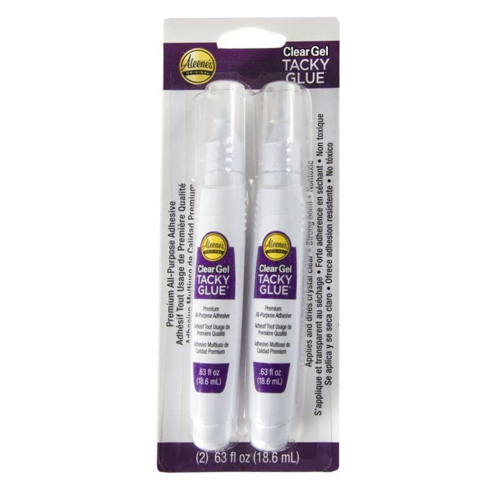 Canetas Glue Aleene`s Clear Gel Tacky 18 ml, pacote com 2 canetas