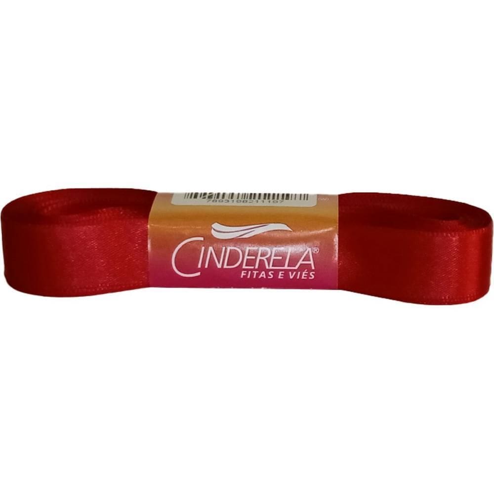 Fita De Cetim 15mm 10m. Vermelho - Cinderela