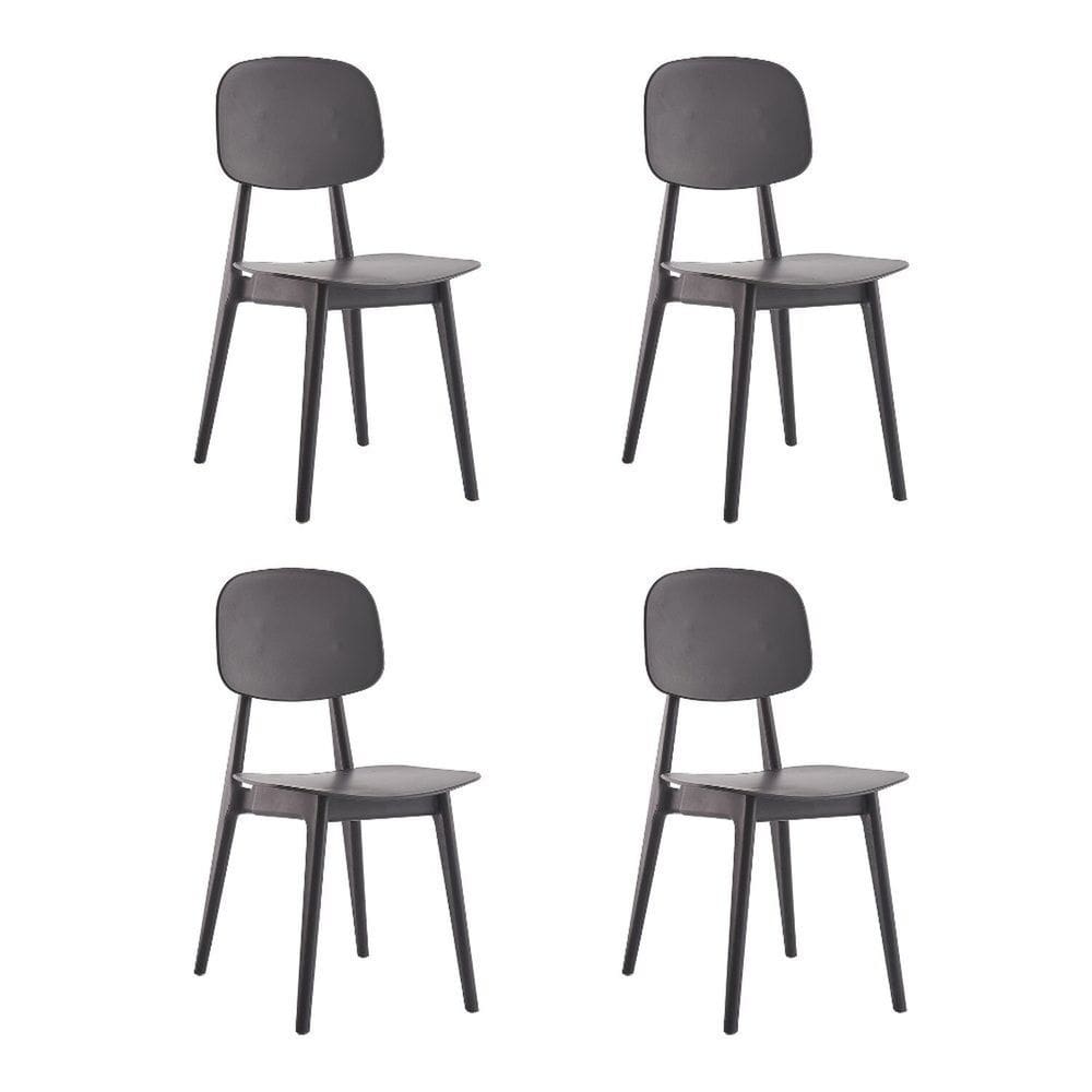 Kit com 4 Cadeiras para Sala de Jantar Vegas Preto