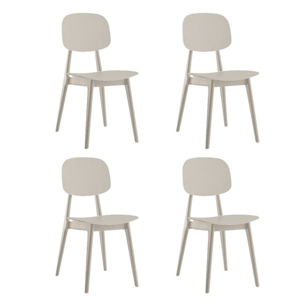 Kit com 4 Cadeiras para Sala de Jantar Vegas Cinza