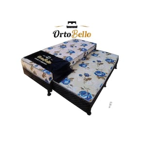 Cama Box Solteiro Com Auxiliar Conjugado Itália Espuma D23 - Ortobello