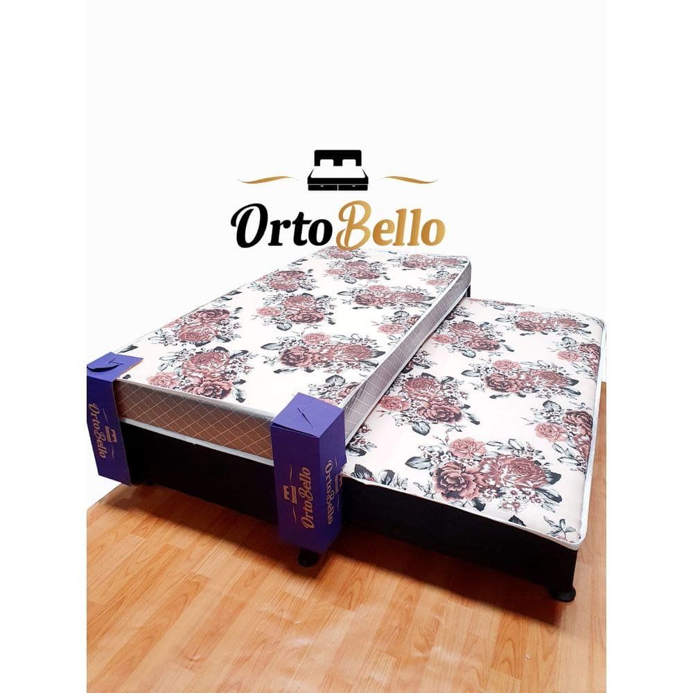 Cama Box Solteiro Com Auxiliar Conjugado Lisboa Espuma D23 - Ortobello