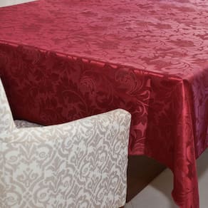 Toalha De Mesa Jacquard 6 Lugares Retangular 2.1x1.4 Vinho