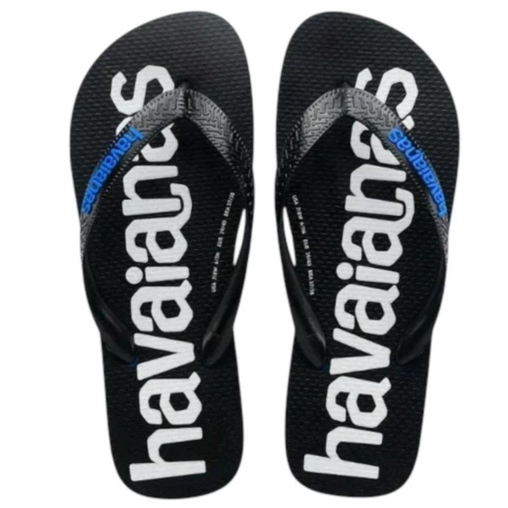 Chinelo Havaianas Top Logomania 2 - Preto e Azul