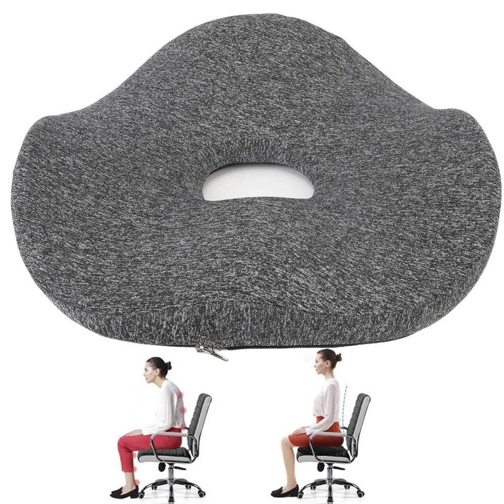 Almofada Ortopedica Ergonomica Cadeira Carro Banco Assento Confortavel Coccix Lombar Coluna