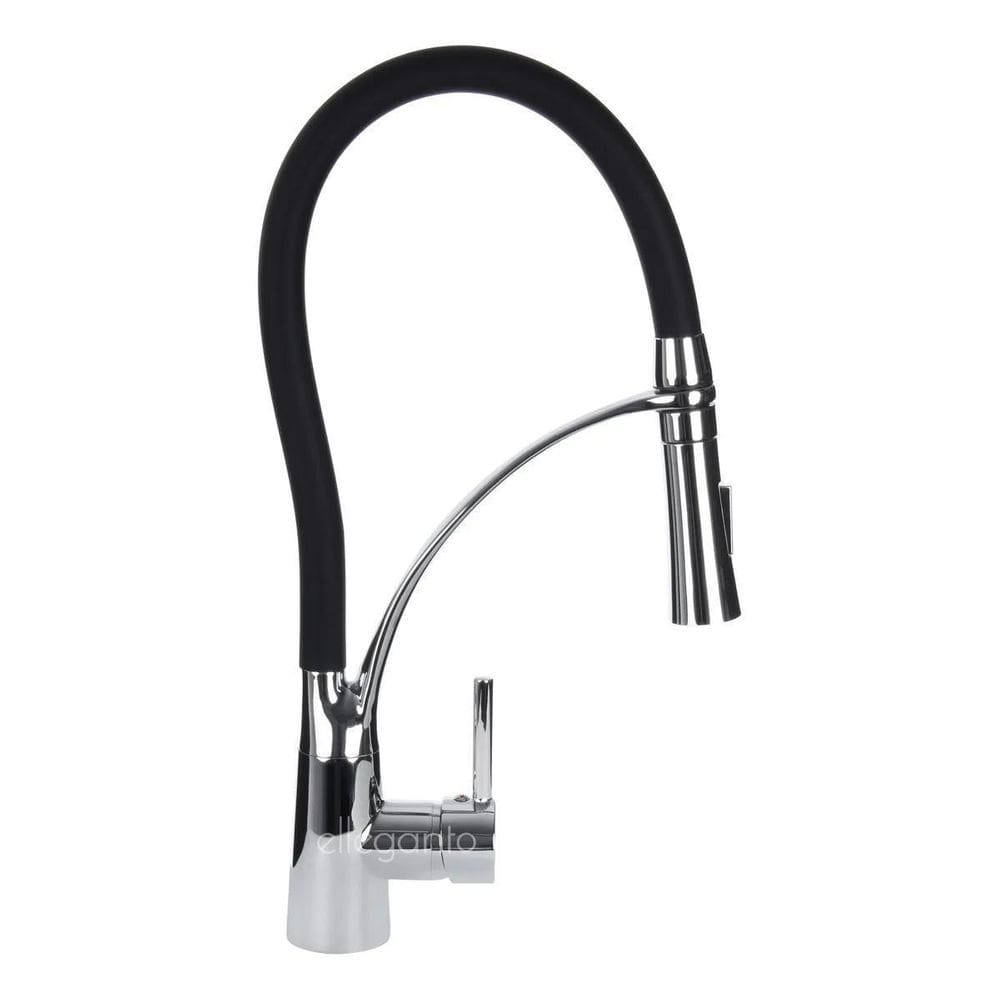 Torneira Cozinha Gourmet Monocomando Flexível Preta Premium