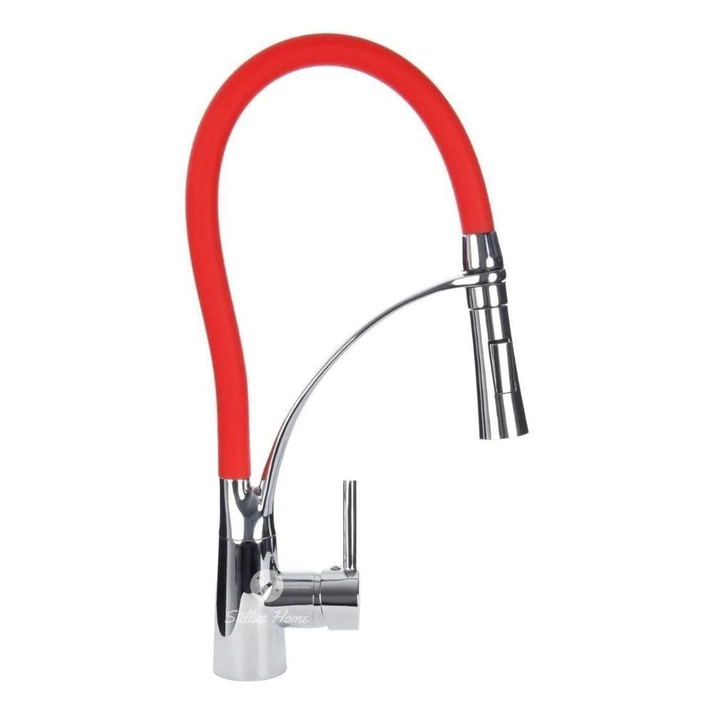 Torneira Cozinhagourmet Misturador Flexível Vermelha Premium